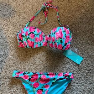 H&M floral bikini, NWT